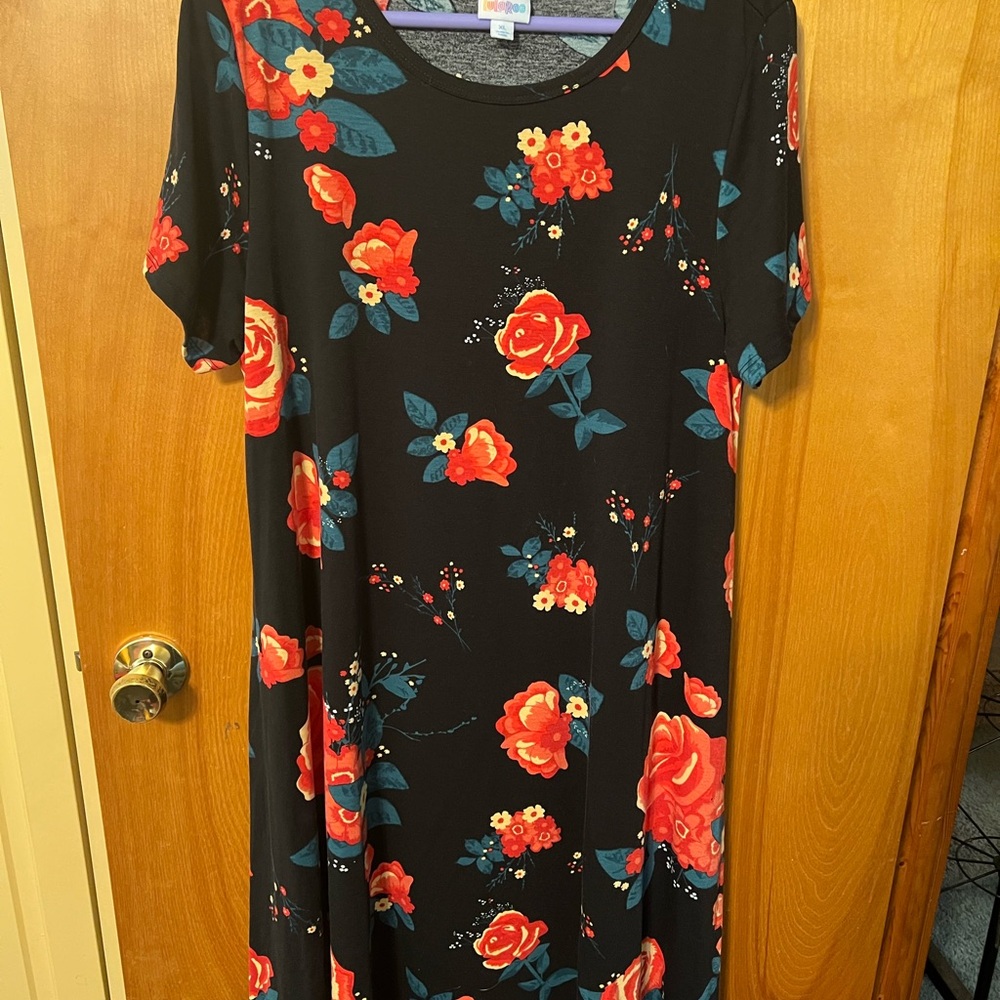 Floral Black Dress